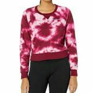 Champion Campus French Terry Crewneck Tye Die Pink Sweatshirt Sz Medium